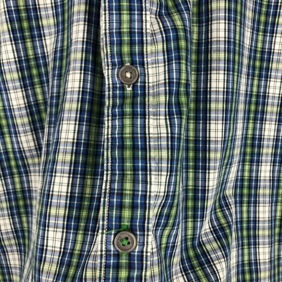 American Eagle  Outfitters blue green plaid button down mens medium - Picture 10 of 13